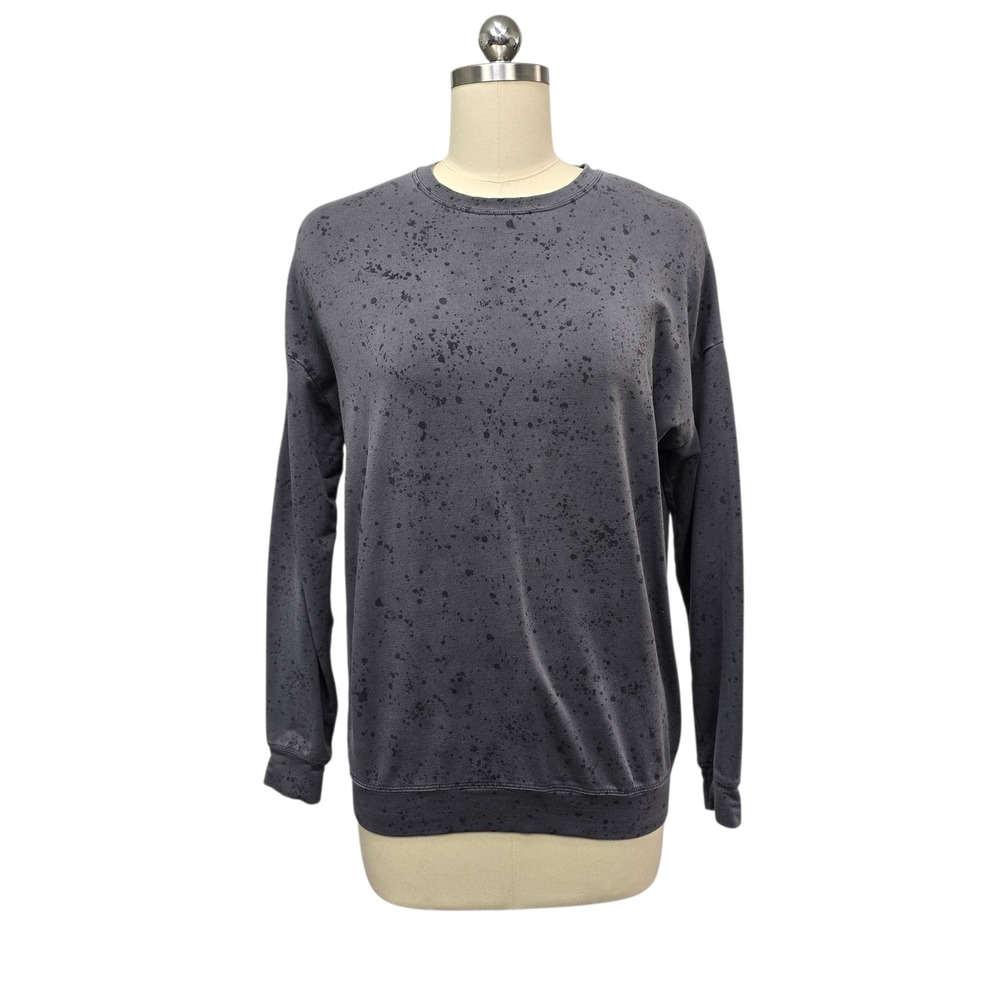 Athleta Charcoal Speckled Crewneck Sweatshirt Women's XS